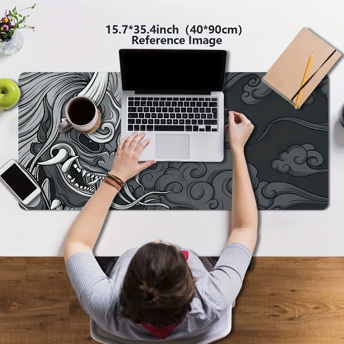 mouse-pad-gamer-estendido-com-padrao-de-diabo-preto-e-cinza-tapete-de-mesa-duravel-antiderrapante-para-teclado-e-laptop