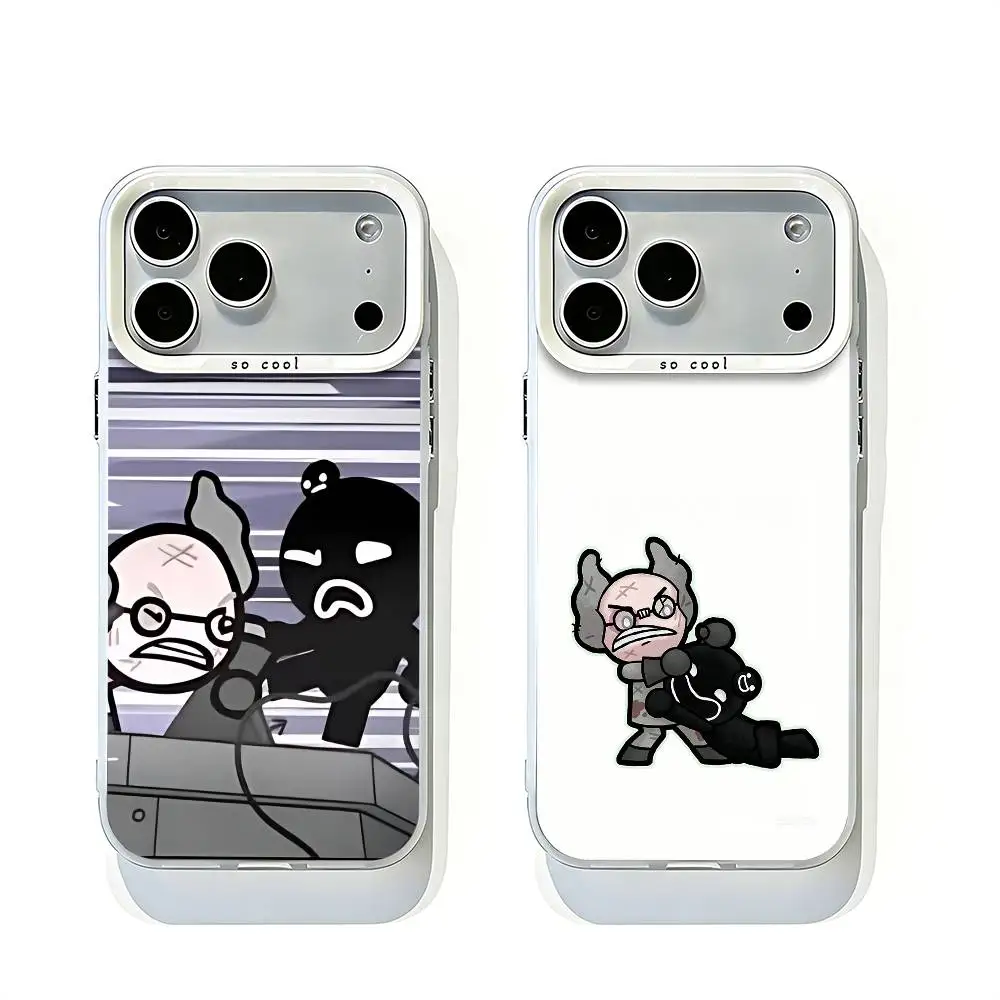 M-Mewgenics Dr Beanies Steven White Matte Bumper Cover For iPhone 17 16 15 14 13 12 11 Pro Max Large Camera Hole Case