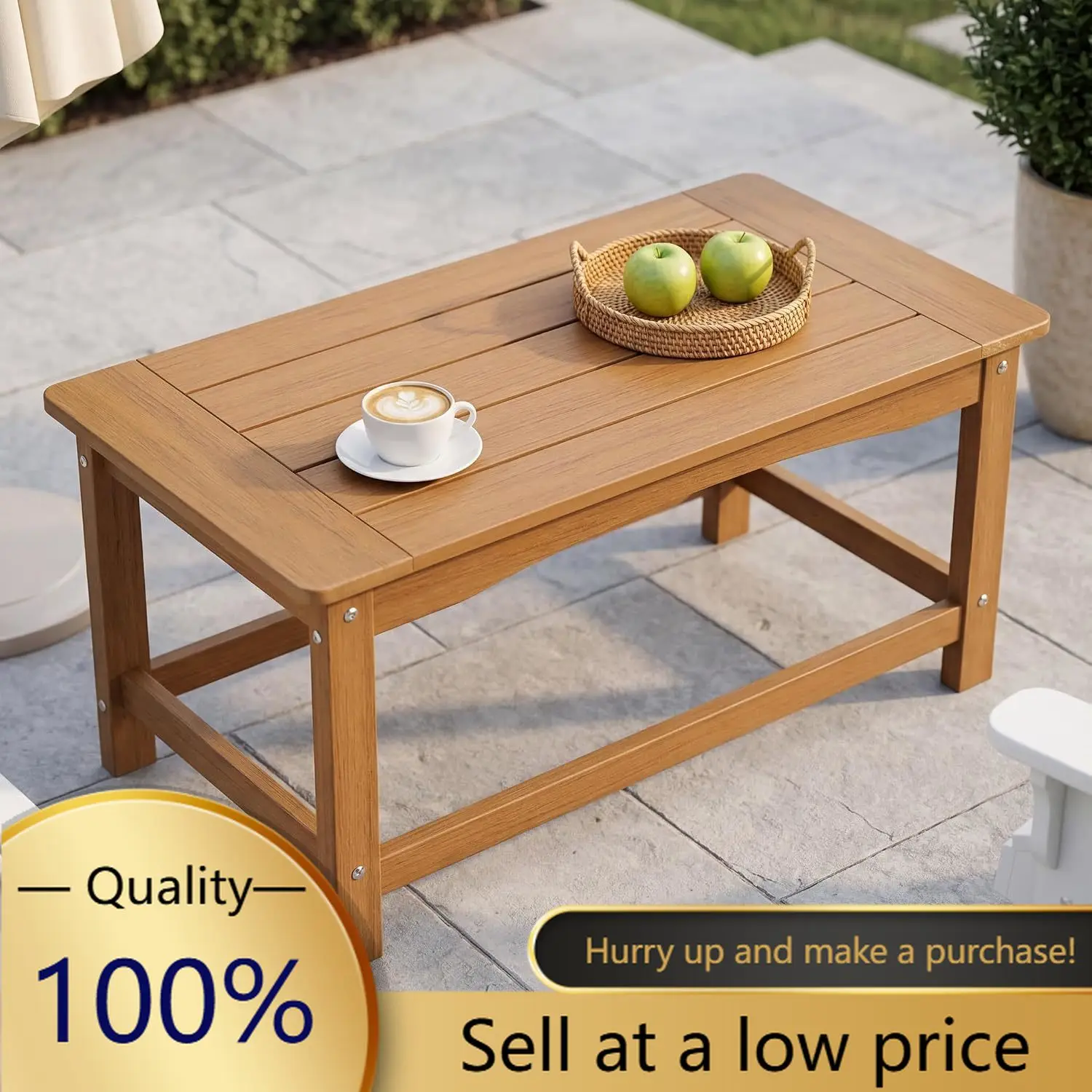 Patio Rectangle Poly Lumber Coffee Table