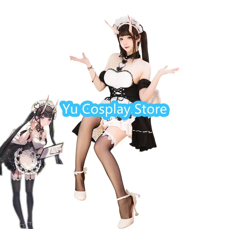 

Game Azur Lane Cosplay Costume IJN Noshiro Cosplay Dress Women Sexy Maid Suit Party Outfits Halloween Uniforms Custom Made