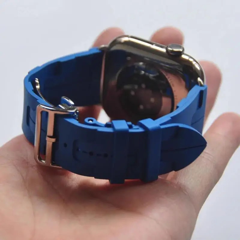 

С логотипом Kilim Single Tour ремешок для Apple Watch ремешок 11 10 46 мм 42 мм силиконовый браслет для Iwatch 9 8 7 6 SEs 45 мм 44 мм 40 мм