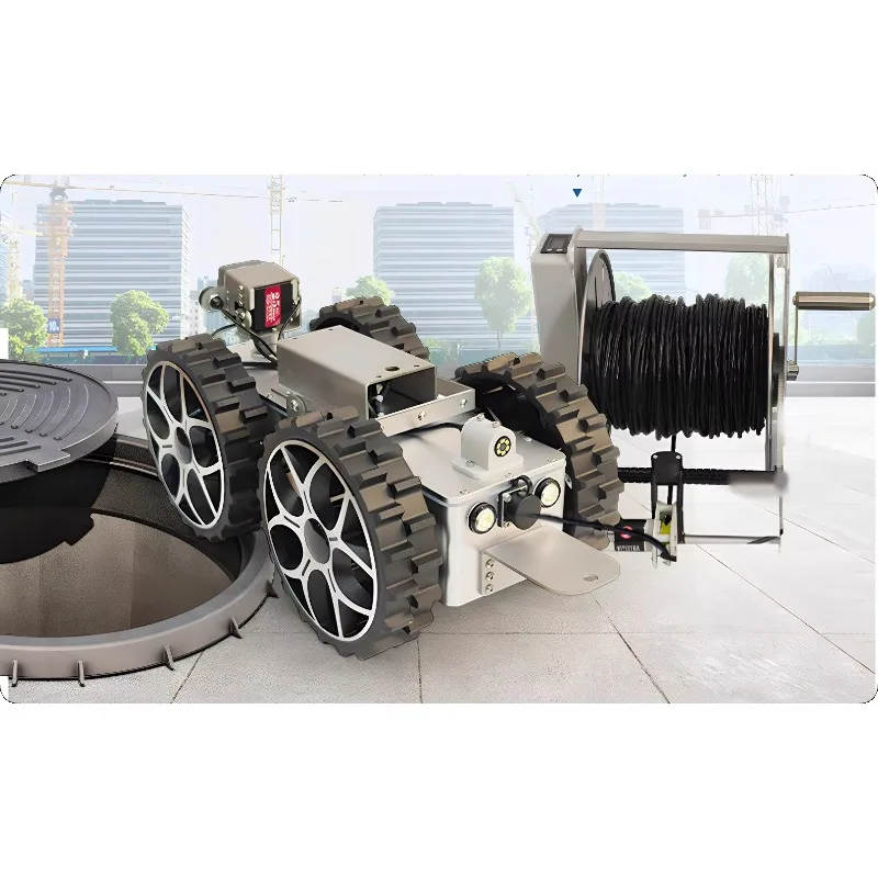 Mud Cleaning Robot APP Sewer Drain Pipe Inspection Crawler Robot Camera Pipeline Inspection Robot Underwater Pipline Works
