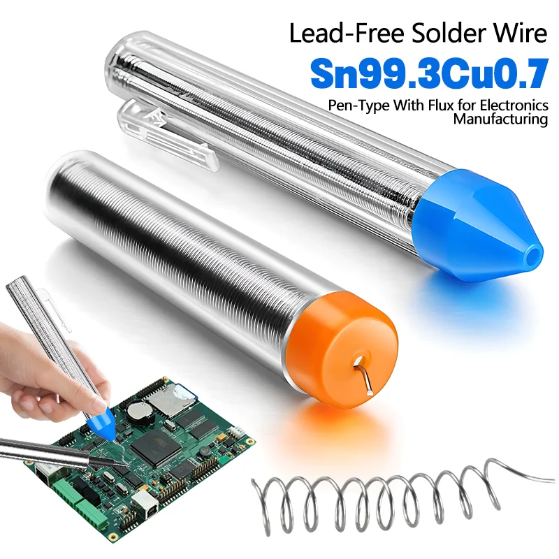

Проволока для припоя ручки 0,8/1,0 мм Бессвинцовая проволока для припоя Sn99,3/Cu0,7 Оловянная проволока Ручка Книфольный сердечник Припой Сварка Выставки оловянной проволоки Флюс