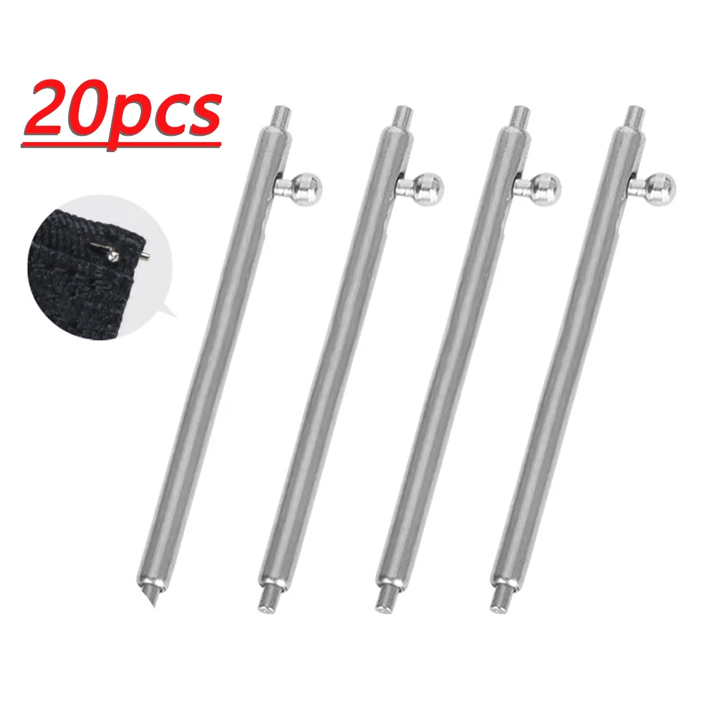 Exacpilles à ressort à dégagement rapide pour bracelet de montre, bracelet en acier inoxydable, goupilles de liaison, accessoires de chaîne, 18mm, 20mm, 22mm, 24mm, 1.5mm, 1.8mm, 20 pièces