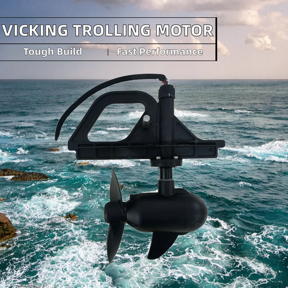Aluminum 55LBS/65LBS 12V/24V Electric Trolling Fin Motor for Kayak Ocean Use on Sale