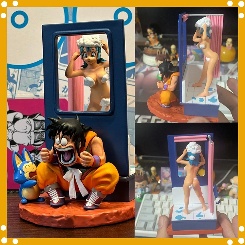 

9cm Dragon Ball Z Yamcha and Bulma Figure Puar Bulma Yamcha anime action Figurine PVC Statue Collectible Model Toys Gifts