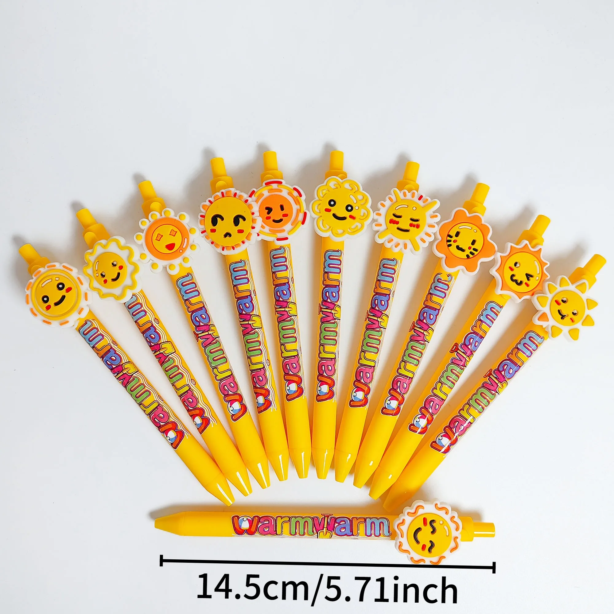 Bolígrafo con tema de la serie Sun, Color creativo, firma de escritura para estudiantes, adecuado para papelería de regalo, 5 uds./11 Uds.