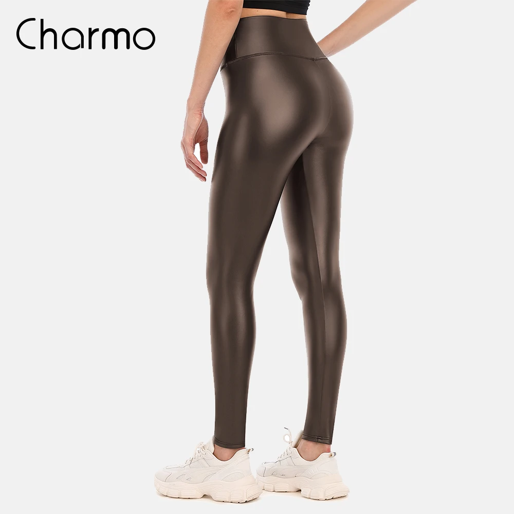 

Charmo Women Yoga Pants Thickened Windproof Fitness Sportswear Waterproof Soft High-Waist with Hidden Pockets Pants