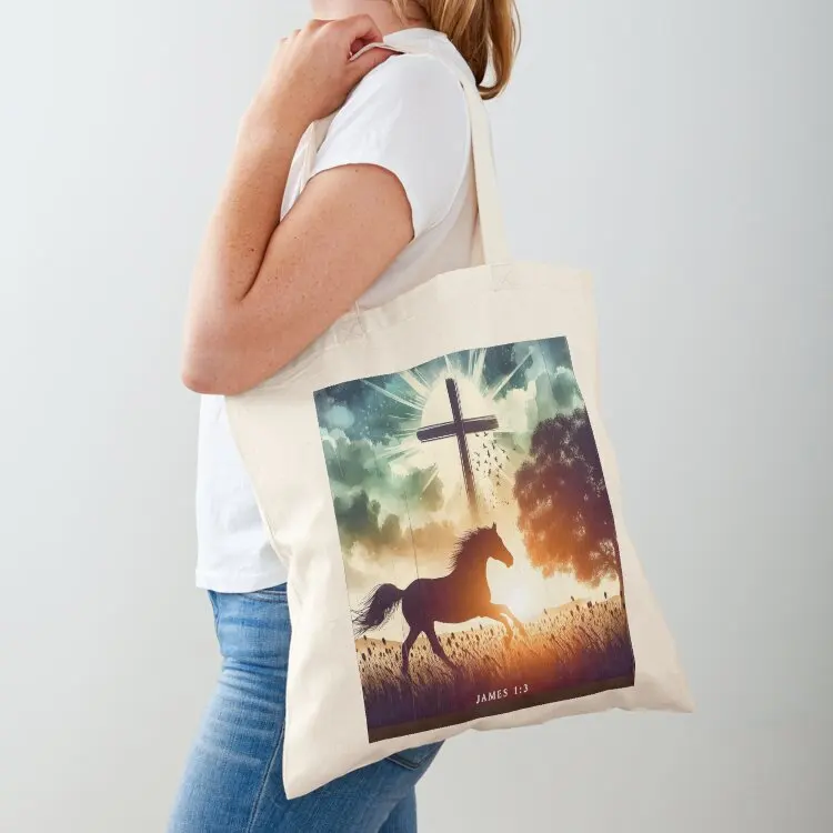 

Horse Silhouette Sunrise Tote Bag cloth bag woman supermarket folding bag cute tote Gift