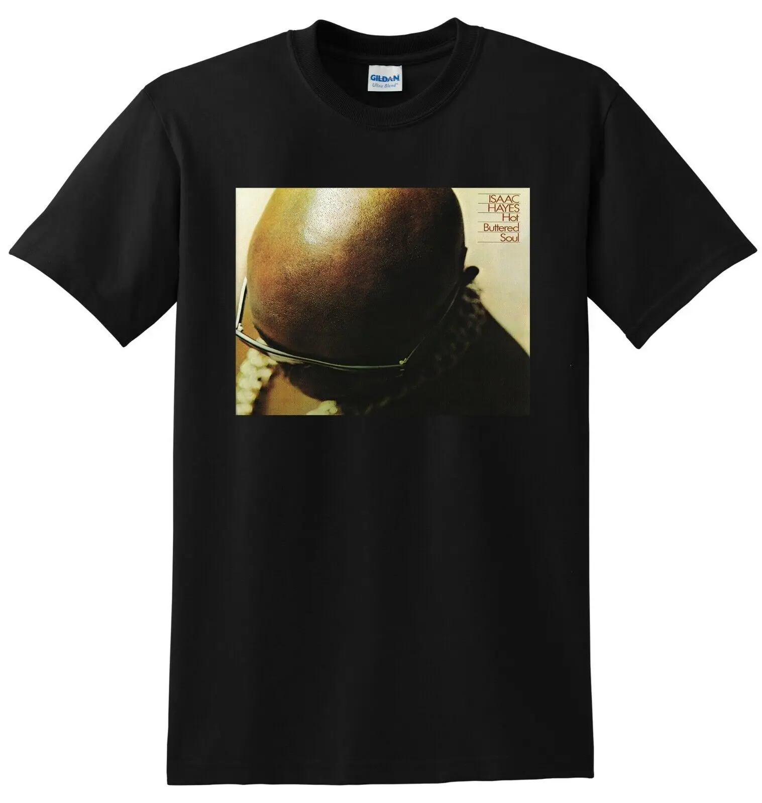 ISAAC HAYES T SHIRT hot buttered soul vinyl cd cover SMALL MEDIUM LARGE XL