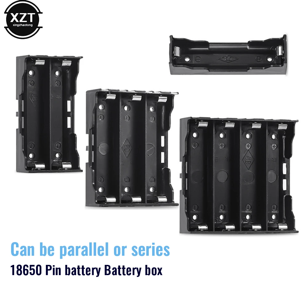 1 Pcs 1/2/3/4 Section Plastic Battery Case Holder Storage Box for 18650 Rechargeable Battery 3.7V DIY Container