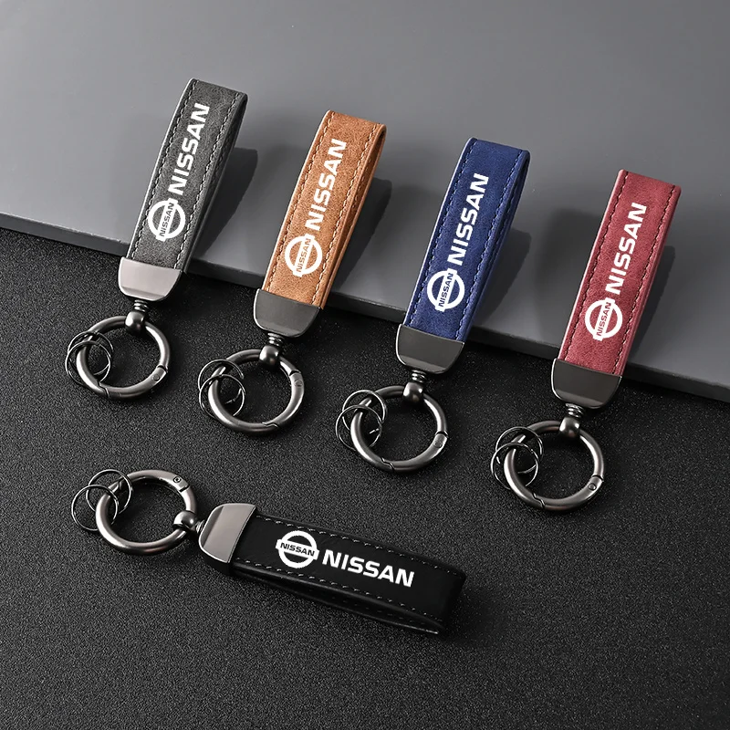 Supporti in pelle di alta qualità portachiavi per auto personalizzato ciondolo anello portachiavi per Nissan Qashqai Nismo X-Trail T32 T31 J10 Juke