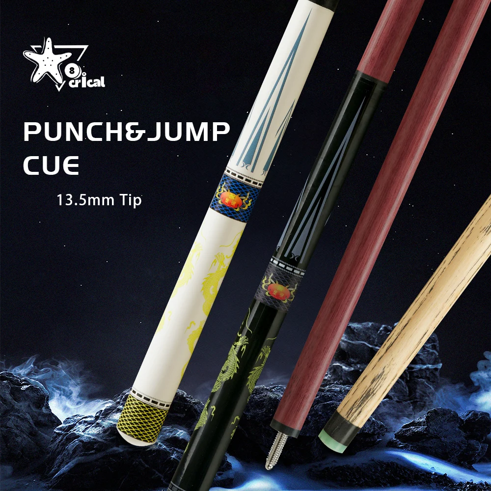 

Break Punch Jump Cue Billiard Stick, 14 mm Tip, Professional Break Jump Cue for beginners