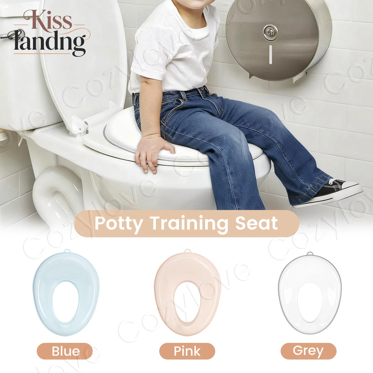 Children's Toilet Seat Potties Seat Universal Splash Proof Toilet Training for Male and Female Babies
