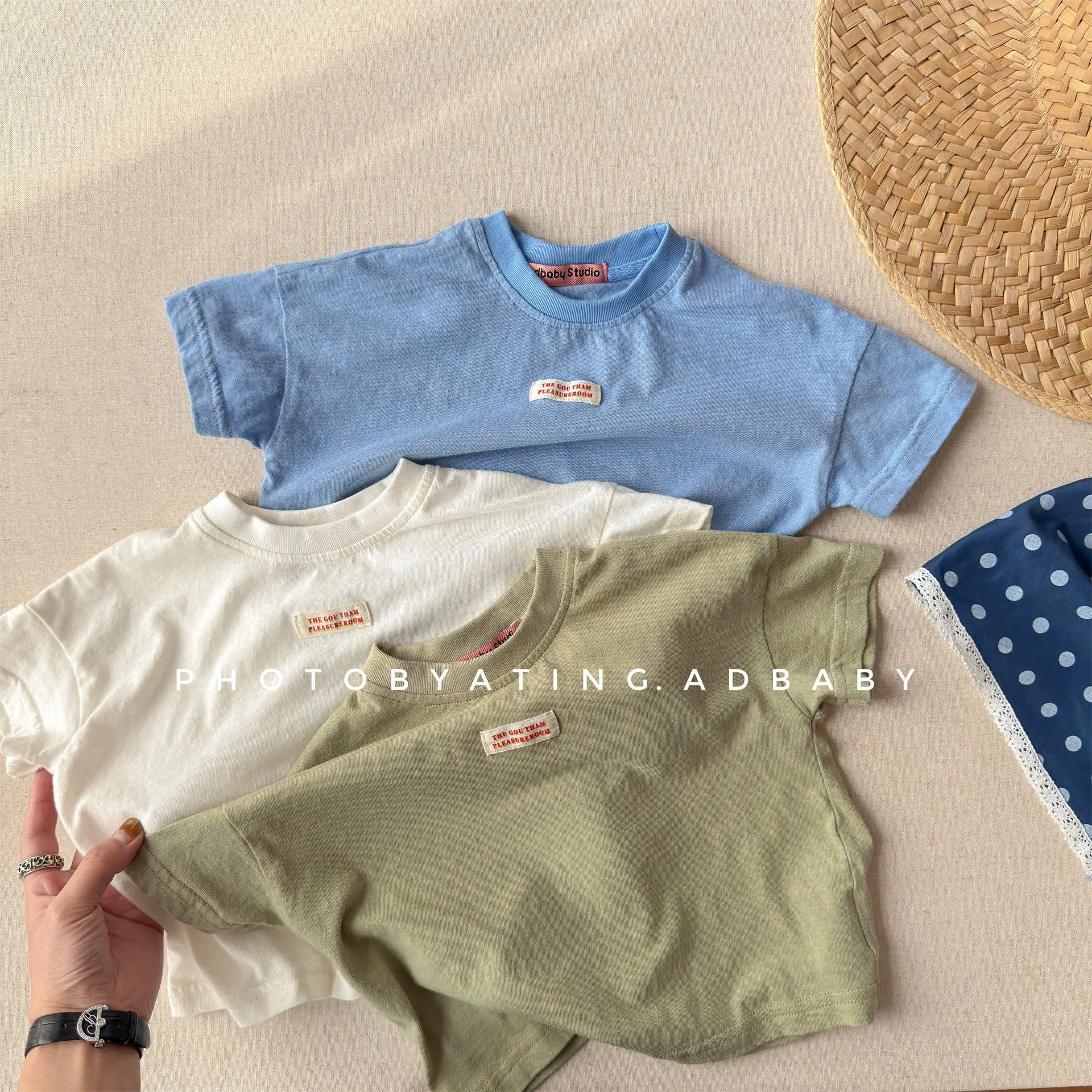 

2026 Summer New Children Short Sleeve T Shirts Boys Girls Thin Cotton Tee Kids Casual Tops Baby Solid T Shirts Toddler Clothes