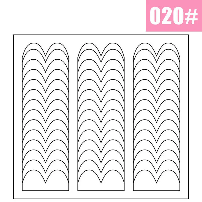 5-teiliges Nail-Art-Schablonen-Set für französische Maniküre, einfache Anwendung von Nagellack, Aufkleber für perfekte Nagelspitzen – Detail 24