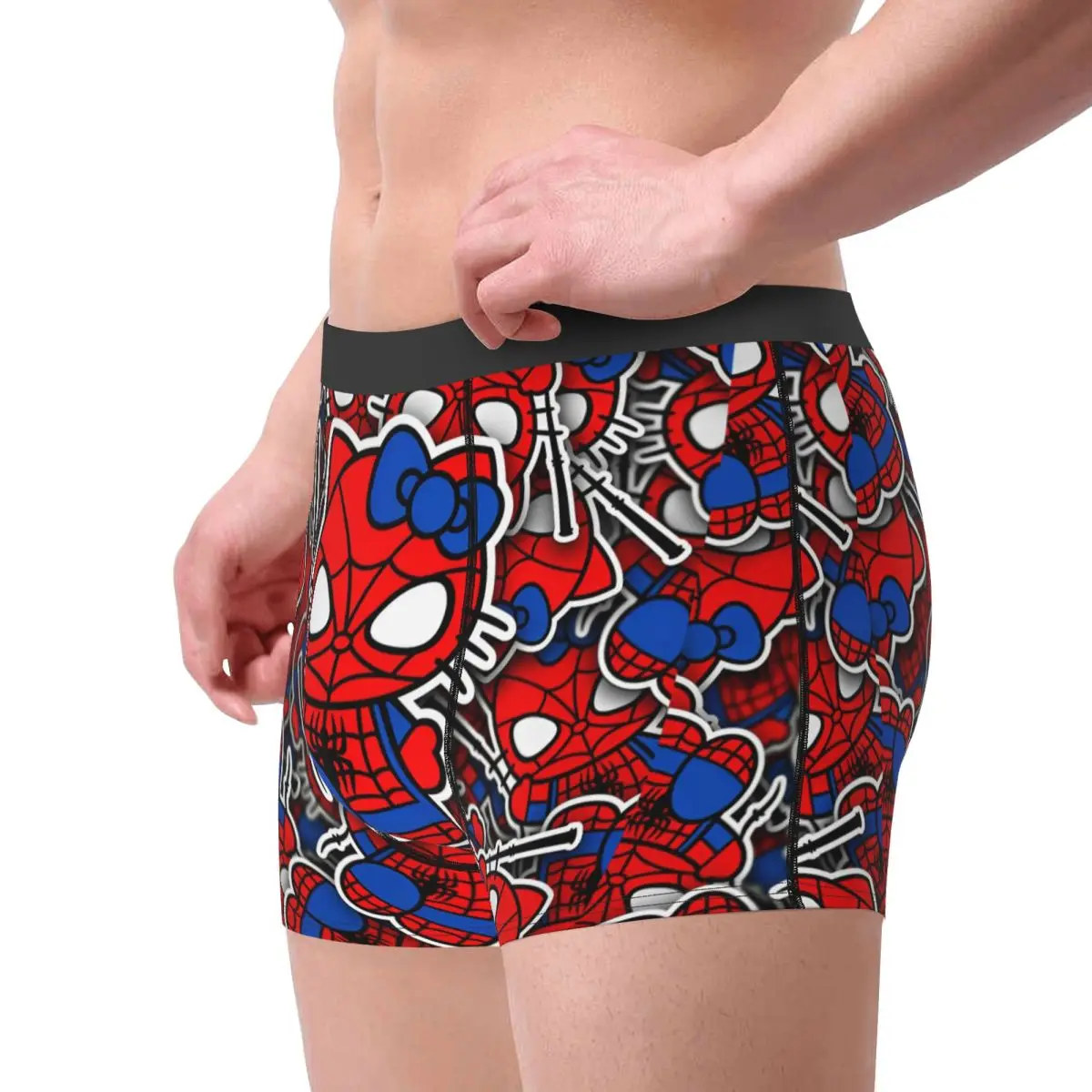 Hombre Hello Kitty SP Collage ropa interior moda Boxer calzoncillos pantalones cortos bragas Homme calzoncillos suaves S-XXL