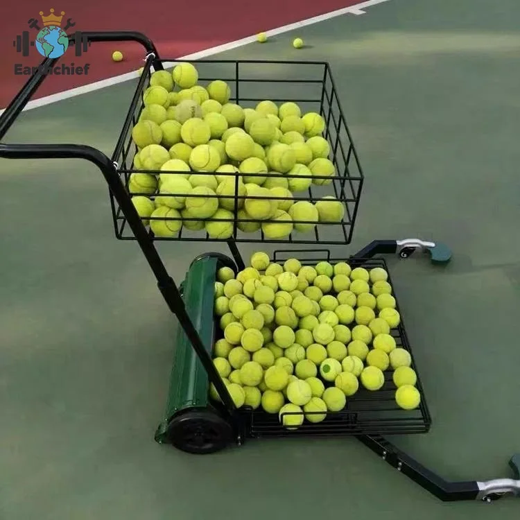 Portable Multi-Function Tennis Training Equipment Automatic Tennis Ball Cart Tennis Ball Picker And Teaching Cart