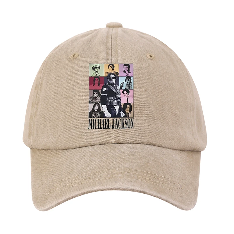 Michael Jackson Baseball Caps Boy Girl Cartoon Print Sun Hats Casual Fashion Duckbill Cap Hip Hop Parent-child Summer Sunhat