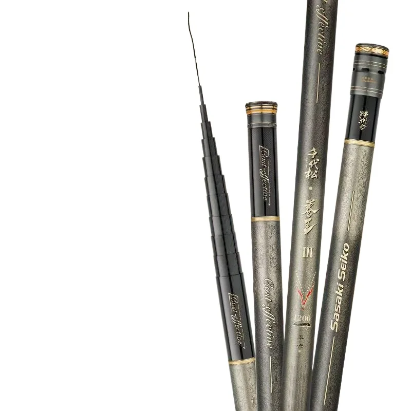 

SEIKO 46T высокоуглеродистая телескопическая ручная удочка длиной 10-13 м, сверхлегкая сверхтвердая удочка 19 мелодий, тайваньская удочка, рыболовные снасти