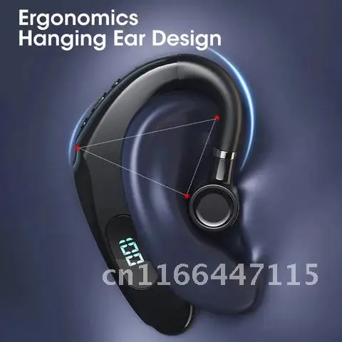 

Niye Unilateral Hanging Headset Wireles Bluetooth-compatible Headset LED Digital Display Low Power Consumption Hand-free Headset