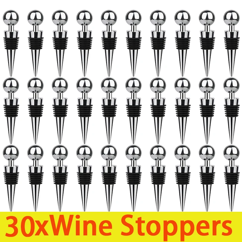 

30Pcs Wine Stopper Bottle Stopper Wine Saver Reusable Wine Corks For Beverage Wine Stopper For Gifts Bar Holiday Party Wedding