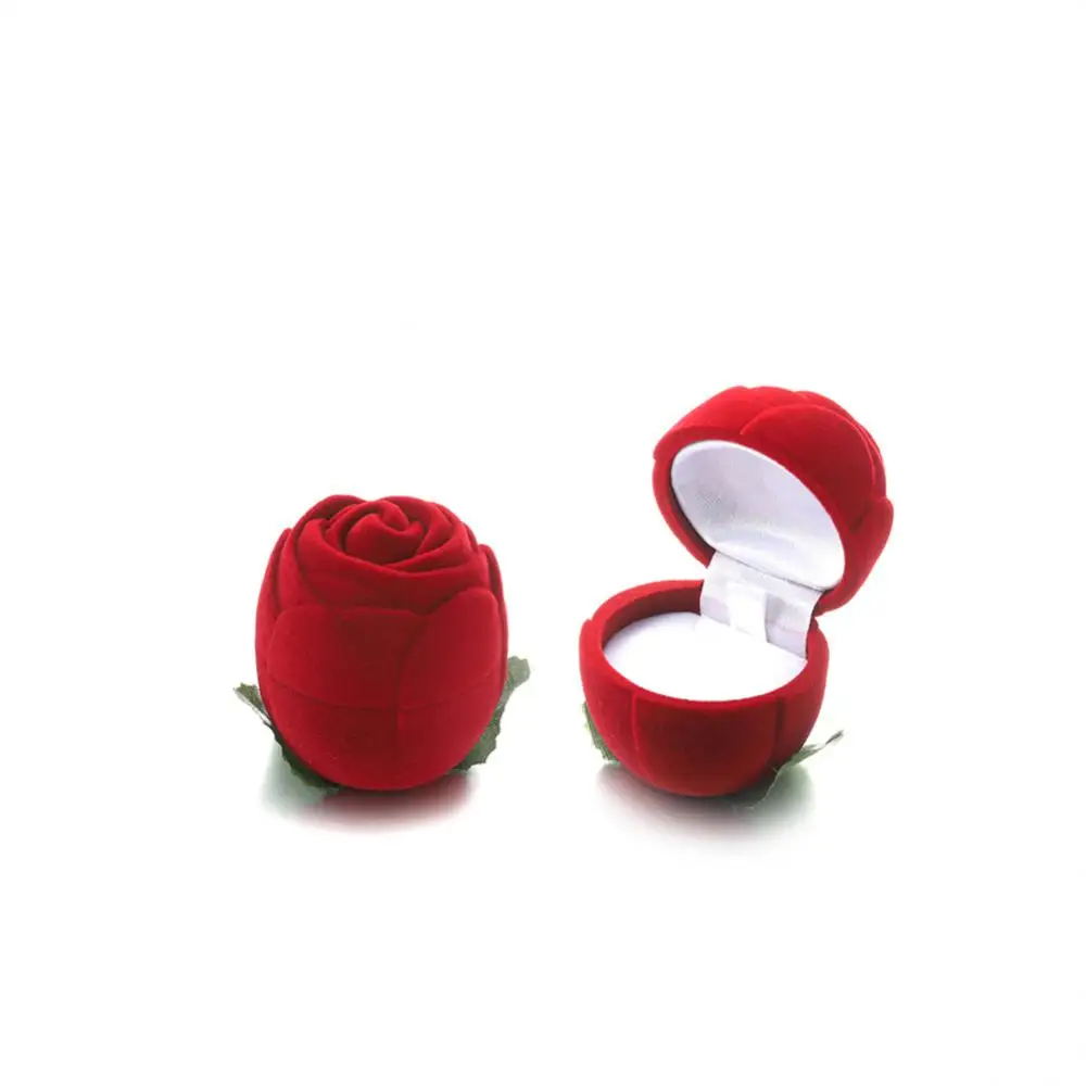 Ring Earring Gift Package Box Convenient Opening And Closing Compact And Exquisite Polychrome Flocking Mini Jewelry Organizer