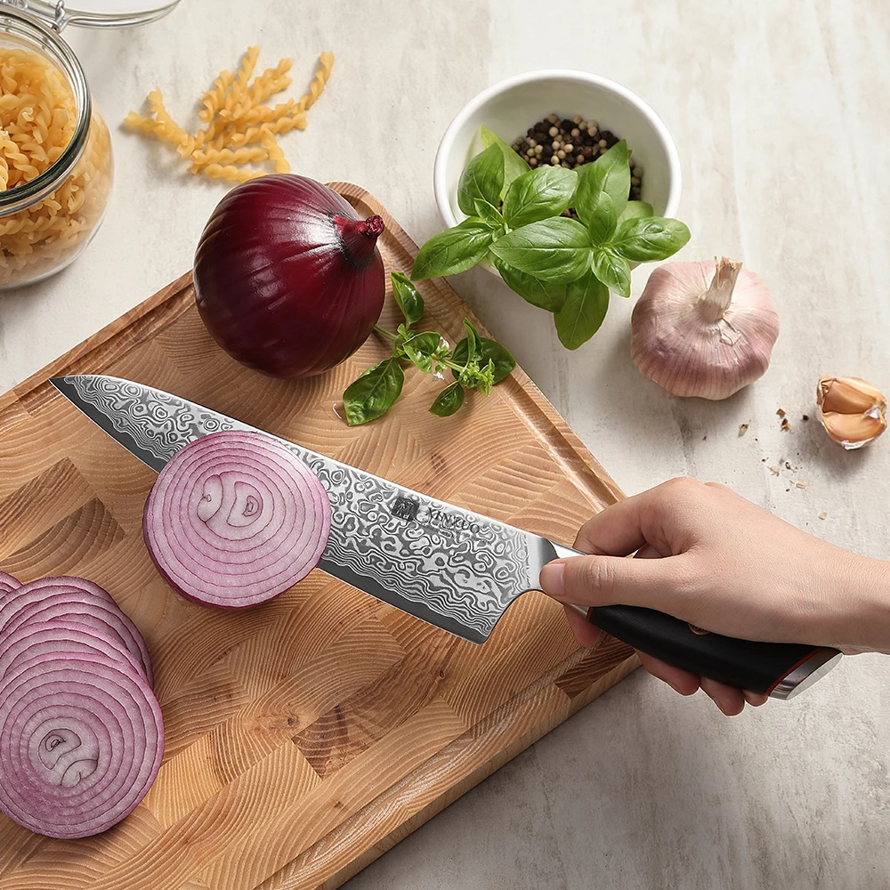XINZUO Chef Knife 67 Layer Damascus Steel Kitchen Knife High Hardness 60+2HRC Chopping Slicing for Meat Fish Vegetable Daily Use view 5