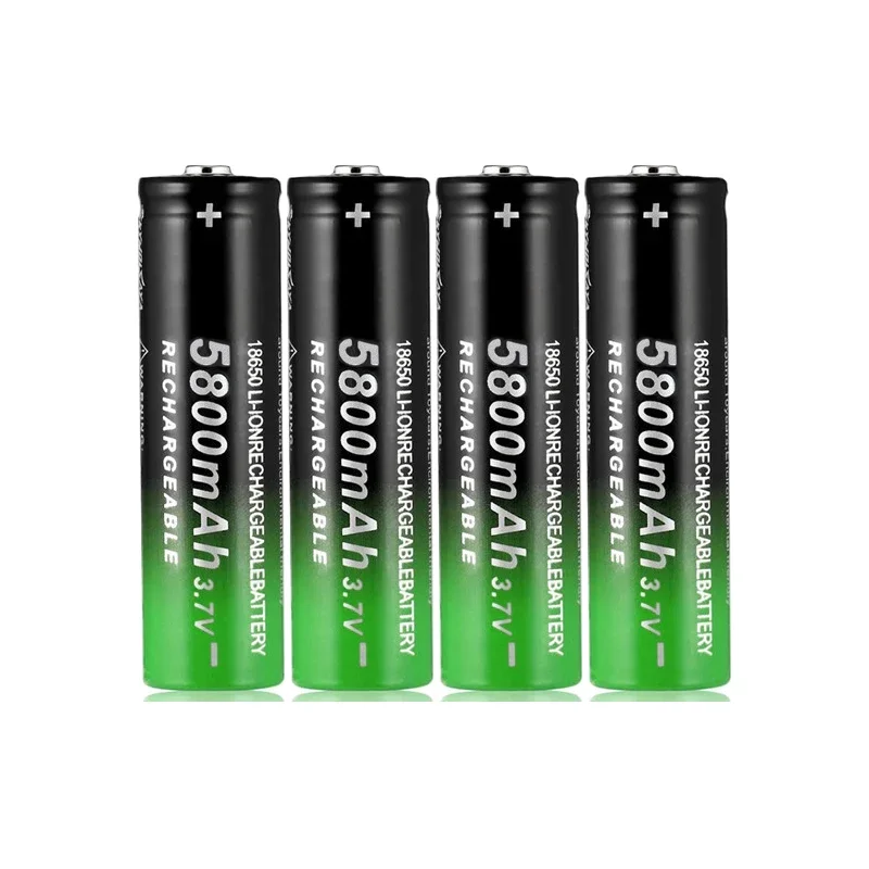 New 3 .7V High Quality 5800mAh 18650 Lithium ion batteries Rechargeable Battery For Flashlight Torch