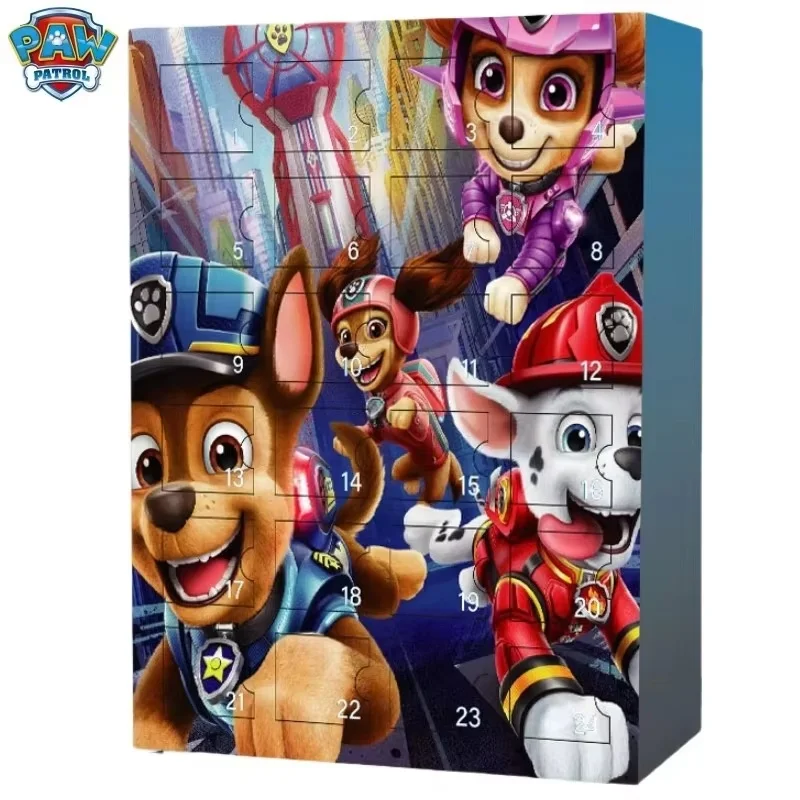 New Anime Paw Patrol Dog Calendar Color Box Advent With Figures Halloween Countdown Toys Collectible Christmas Gifts For Kid Toy