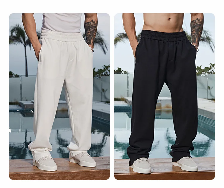 

Straight Sweatpants Sports Fitness Pants Men's New American Loose Sag Training Casual Pants Autumn and Winter Cotton