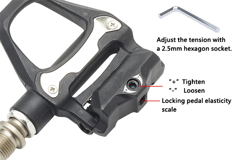 RACEWORK Rennradpedal, abgedichtete Lager, durchhängende, ultraleichte, selbstsichernde SPD-System-Rennradpedale aus Nylon – Detail 4