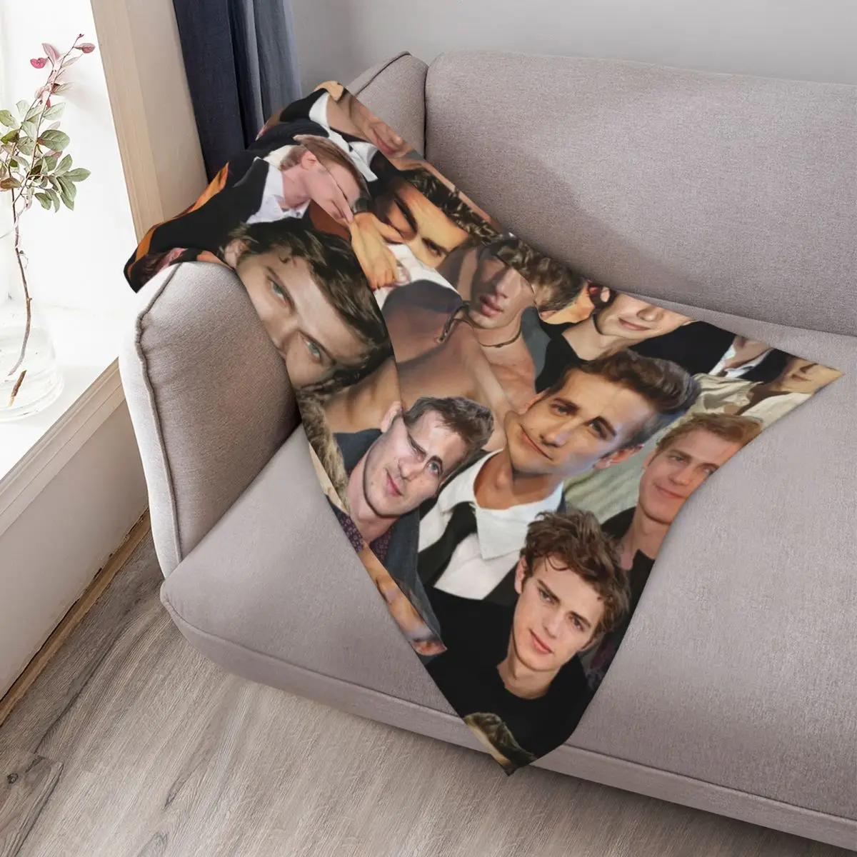 هايدن كريستنسن جودة عالية صور الكولاج رمي بطانية تتحرك لينة منقوشة الزخارف الفاخرة رمي البطانيات #3