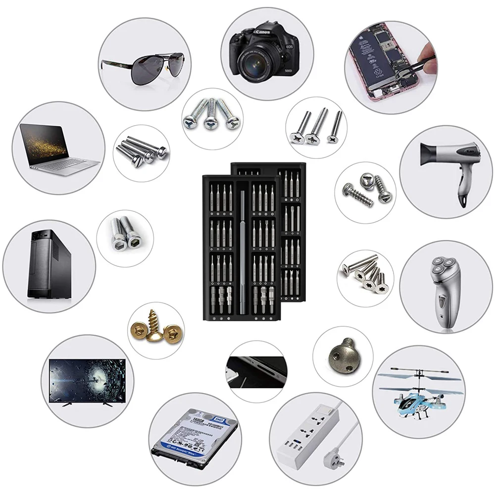 63 In 1 Magnetic Screwdriver Set Bits Precision Electronics Computer PC Phone Disassembly Multifunctional Maintenance Tools