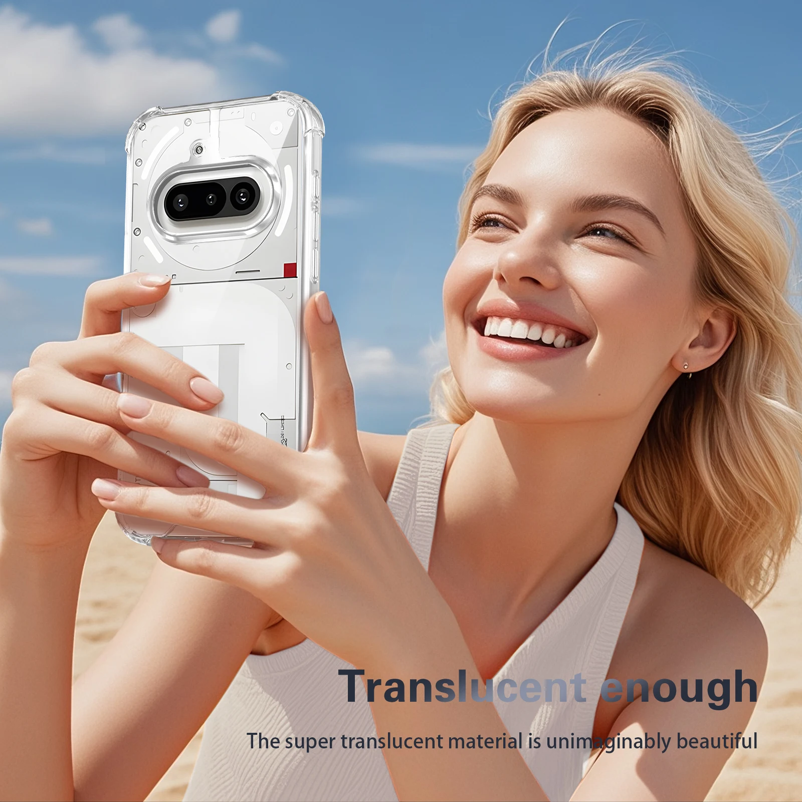 Klare Acryl-Schutzhülle für Nothing Phone 4A Pro 3A Lite 3 2 1 2A Plus CMF Phone 1 2 Pro 5G, Luxuriöse Rückabdeckung, Stoßfester Bumper