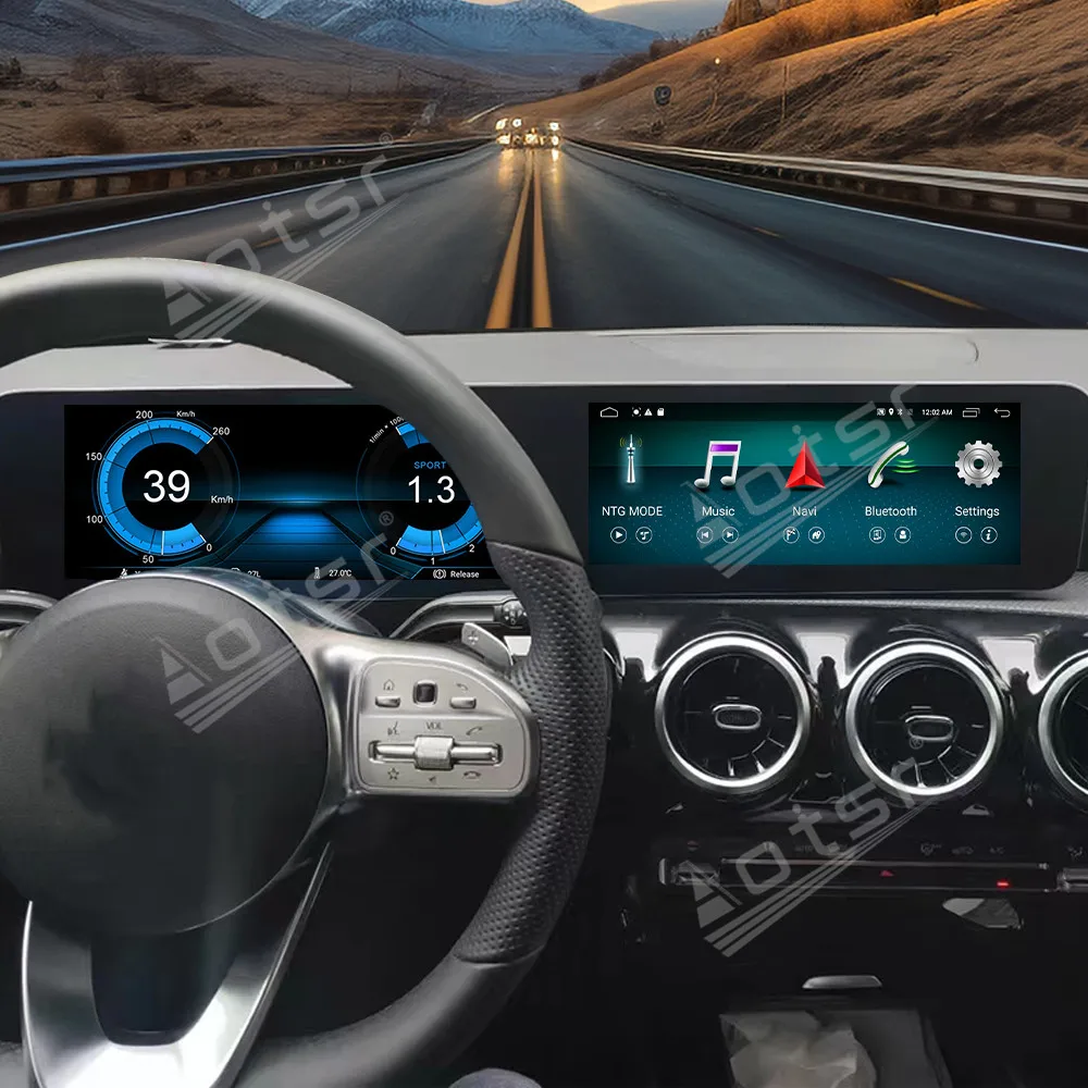 12.3 بوصة أندرويد 13 CarPlay راديو السيارة لمرسيدوز بنز A180 2017-2020 شاشة تعمل باللمس مشغل وسائط متعددة نظام تحديد المواقع والملاحة Headuint #4