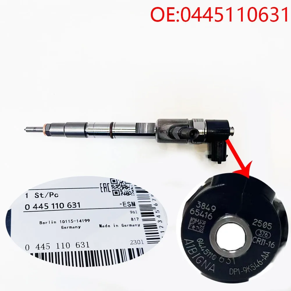 

0445110631 High pressure common rail injector assembly is suitable for Jiangling JX4934 cylinder Isuzu engine 0 445 110 631