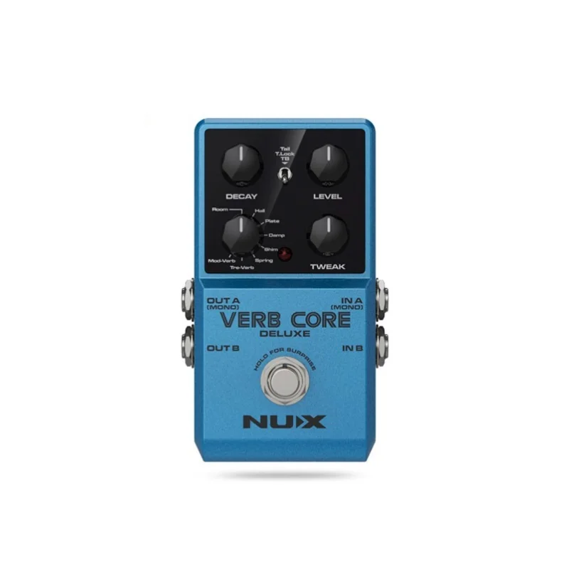 NUX-Verb Core Deluxe Pedal, Electric Guitar Effects, Versatile Reverb Pedal, 8 Types Support, True, Buffer-Bypass