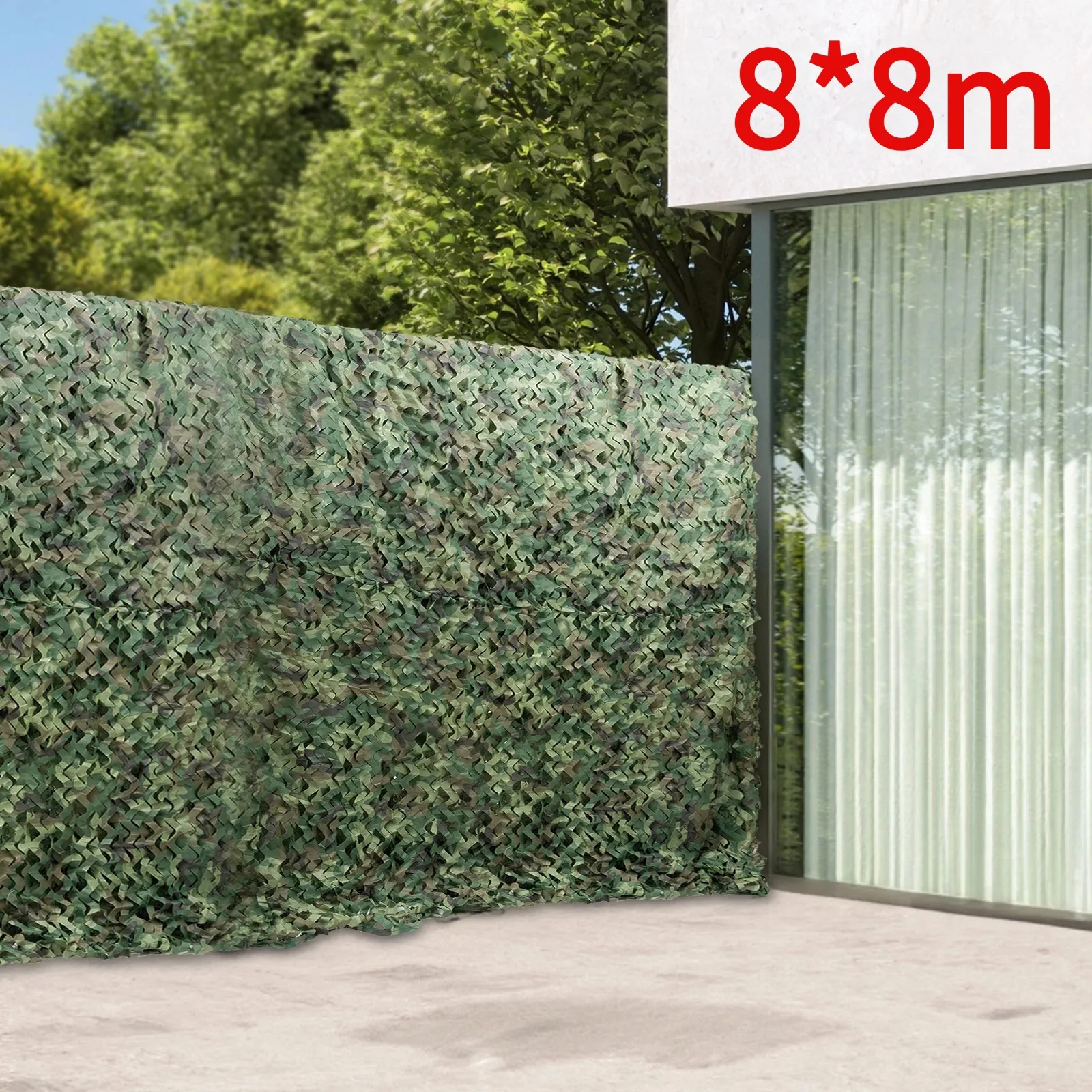 

8*8 м военная сетка камуфляжная охотничья лесная армейская тренировочная солнцезащитная сетка водонепроницаемая и легкая для охоты, кемпинга