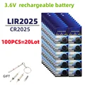 100PCS 3.6V LIR2025