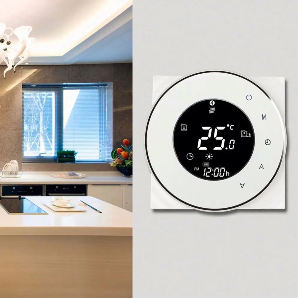 uniqueFactory Outlet WiFi Wireless Temperature Thermostat Smart  Digital Thermostat Floor Heating Thermostat Support Voice Contr