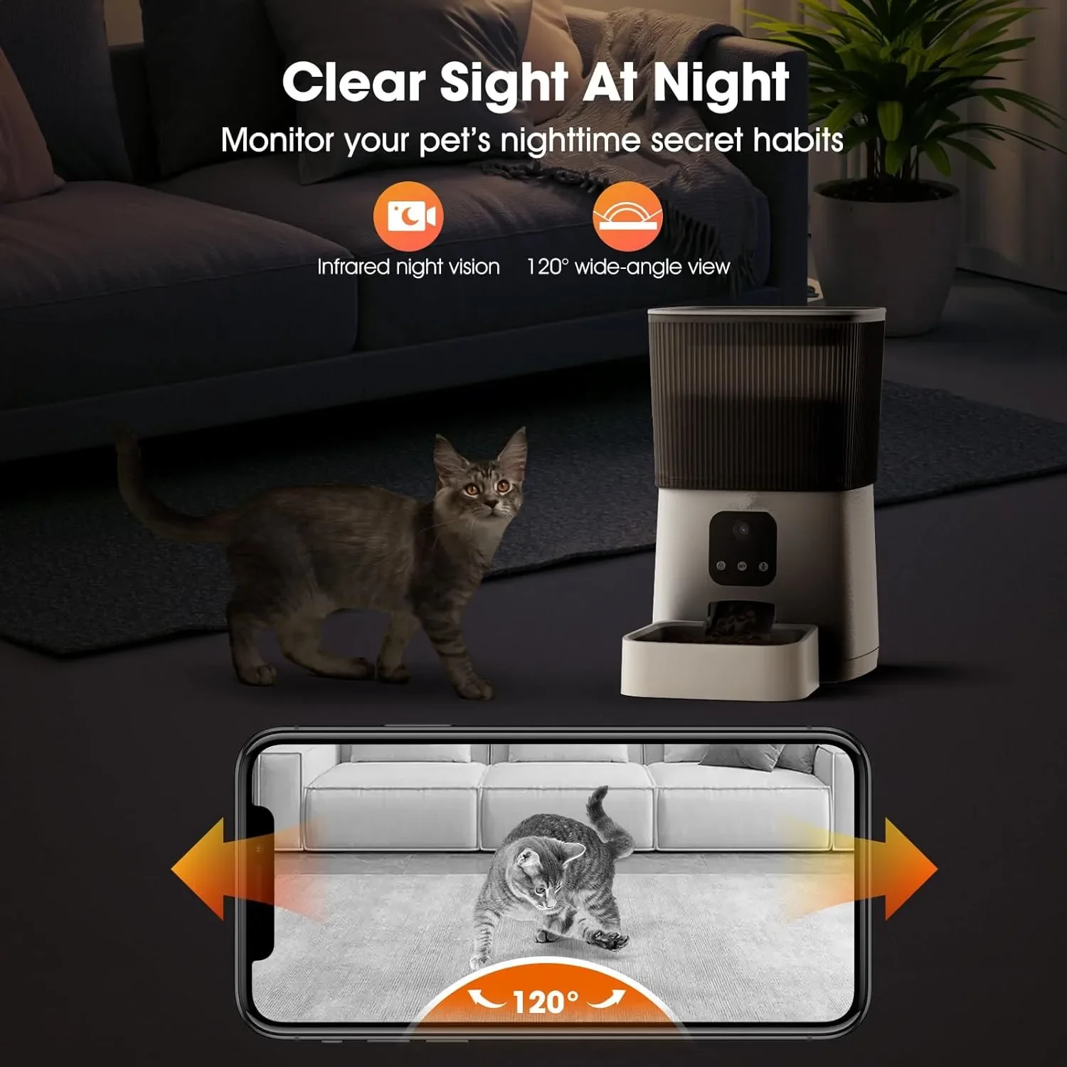 6L Smart Pet Feeder WiFi App Control เครื่องจ่ายอาหารสัตว์เลี้ยงสุนัขแมวสัตว์เลี้ยงอัตโนมัติชาม Feeder พร้อม