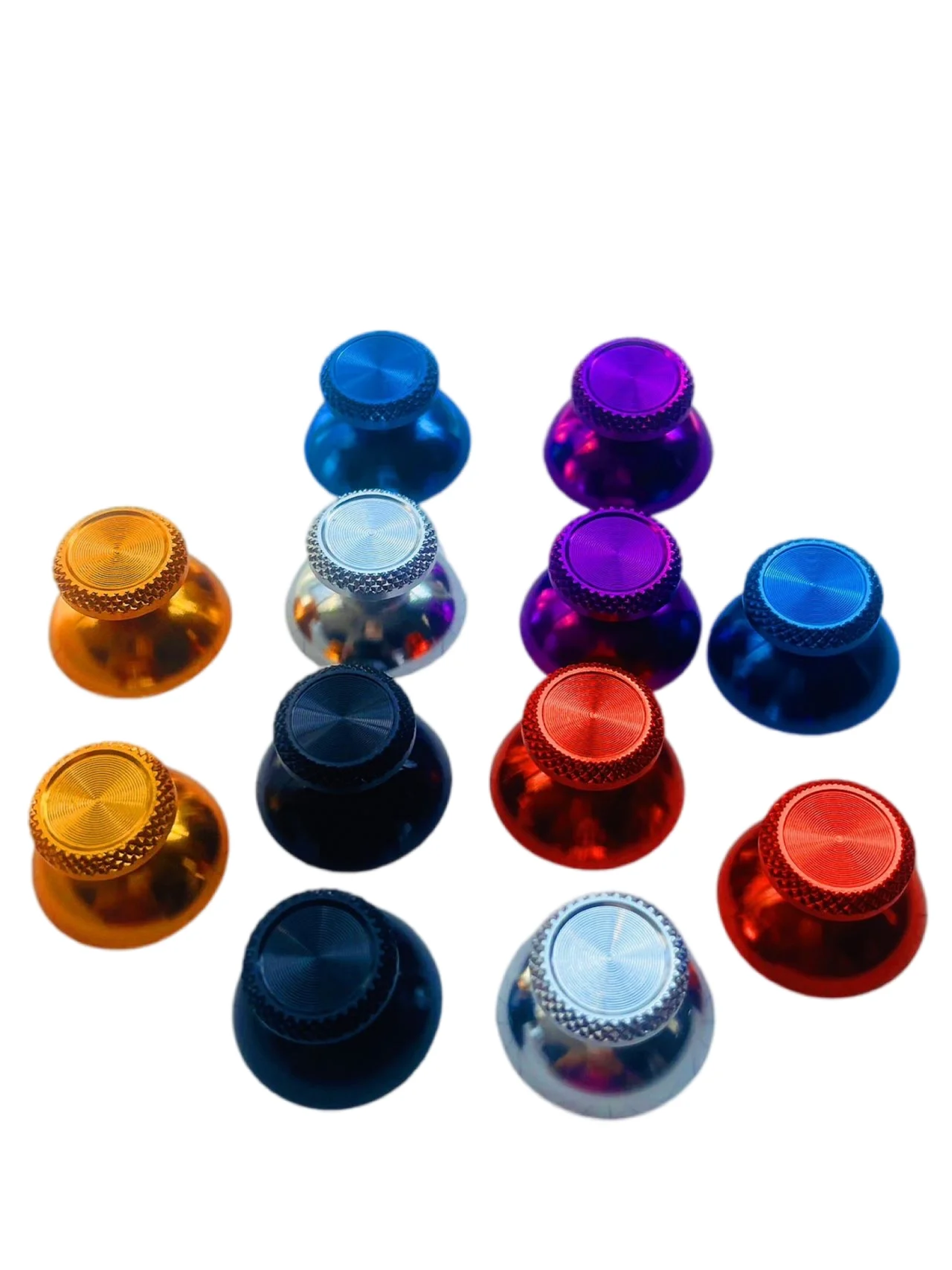 2 pcs Metal Mushroom Analog Thumb Stick Cover Aluminum Joystick Grip Cap For PS5 Gamepad Controller Thumbstick Replacement