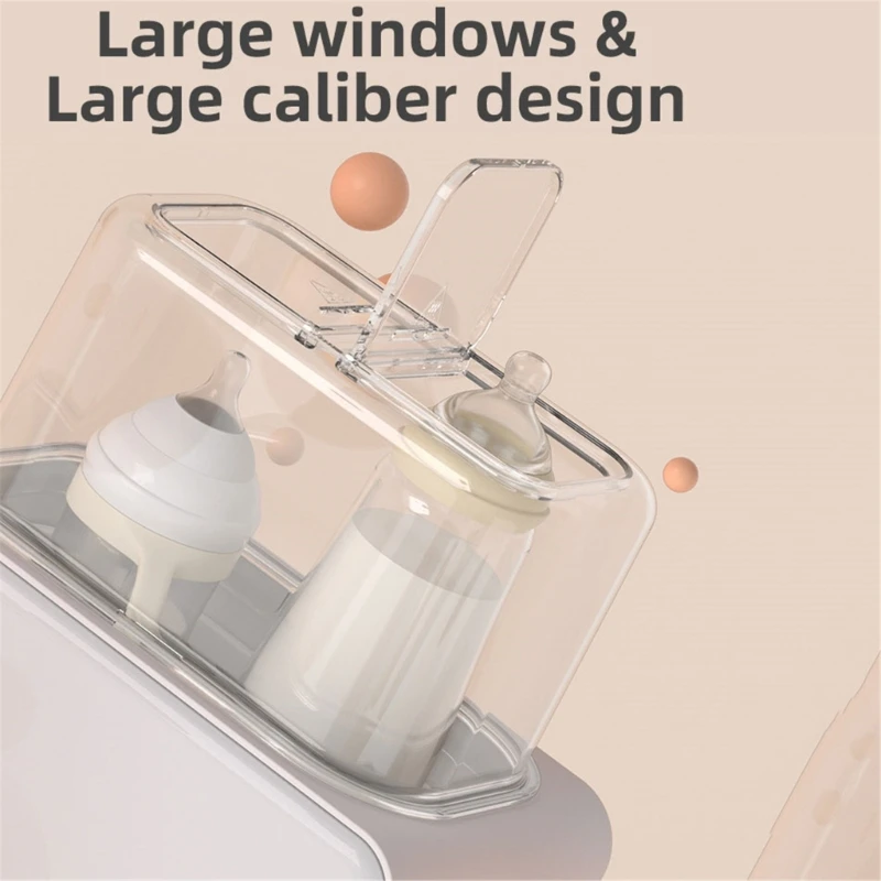 Twin Bottle Infant Warmer Fast Heating Container 800ML for Baby and Milk with Secure Auto Shut Features QX2D