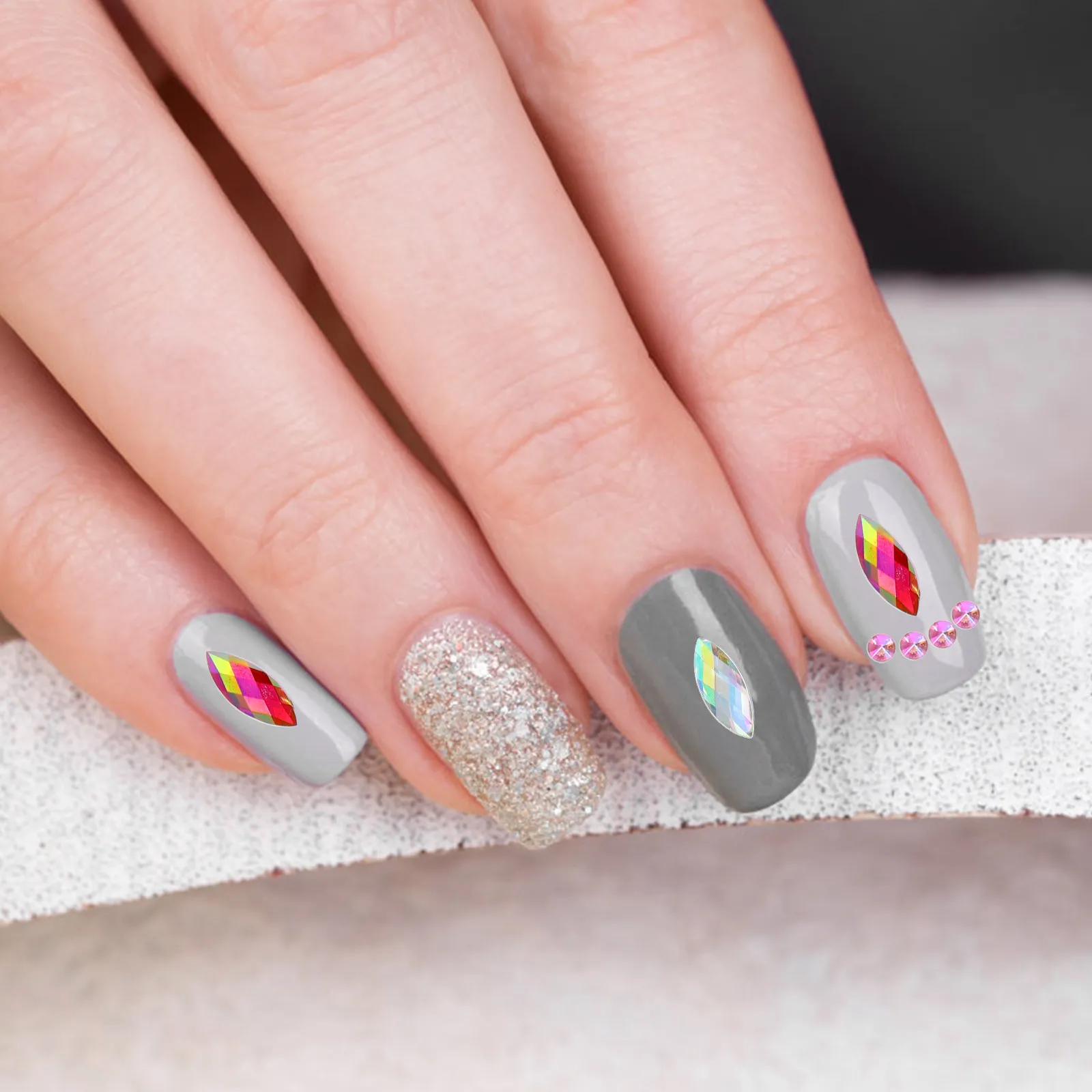 

300Pcs Acrylic Flatback Rhinestones Multi Color Nail Art Charms DIY Craft Rhinestone Decorations Manicure Accessories Phone Case