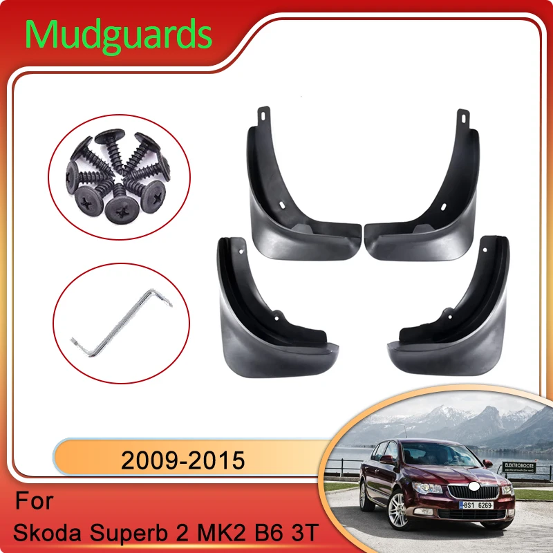 

For Skoda Superb 2 MK2 B6 3T 2009 2010 2011 2012 2013 2014 2015 Mudguards Splash Wheels Fender Mudflaps Car Accessories Auto Mud