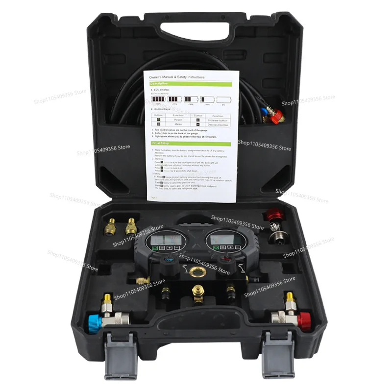 For ZDJ-1-S Electronic Fluoride Meter Automotive Air Conditioner R134A Refrigerant Filling Snow Refrigerant Digital Pressure