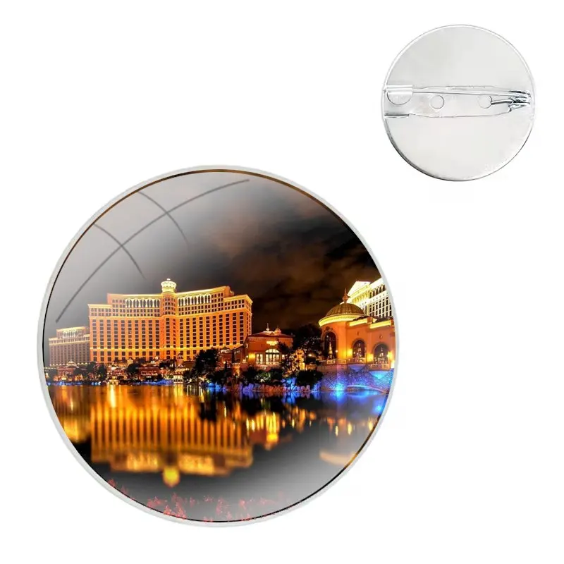 LAS VEGAS NEVADA CASINO USA Pins Badge Metal Brooches For Clothes Backpack Decoration gift