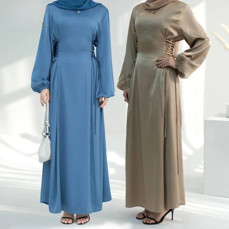 

Ele Pure Color High Collar Thin Strap Slimming Dr Lo LR702 Long Sve Autumn Wear Made in China