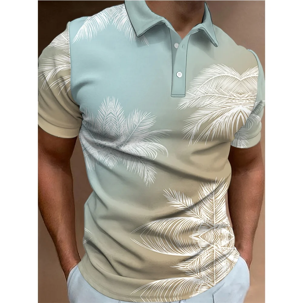 

Men's Polo Short Sleeved Casual Men's Clothing Micro Elastic Breathable Button Polo Men Fashion Top Daily Shirt